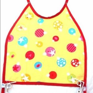 NWT. Mess-less bib clips to table. Christmas print